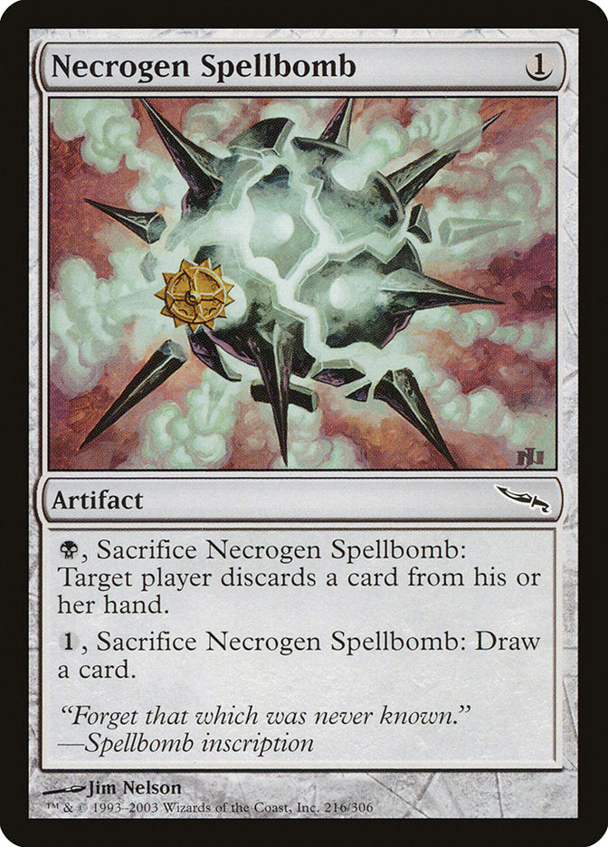 Necrogen Spellbomb [Mirrodin] | Good Games Cannington