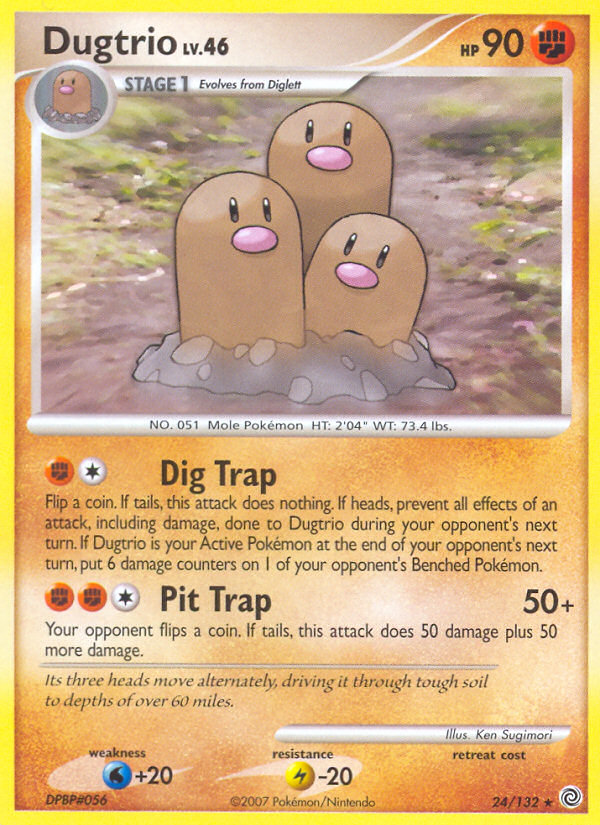 Dugtrio (24/132) [Diamond & Pearl: Secret Wonders] | Good Games Cannington