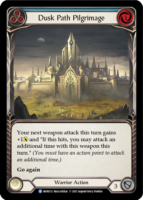 Dusk Path Pilgrimage (Blue) [MON112-RF] 1st Edition Rainbow Foil | Good Games Cannington