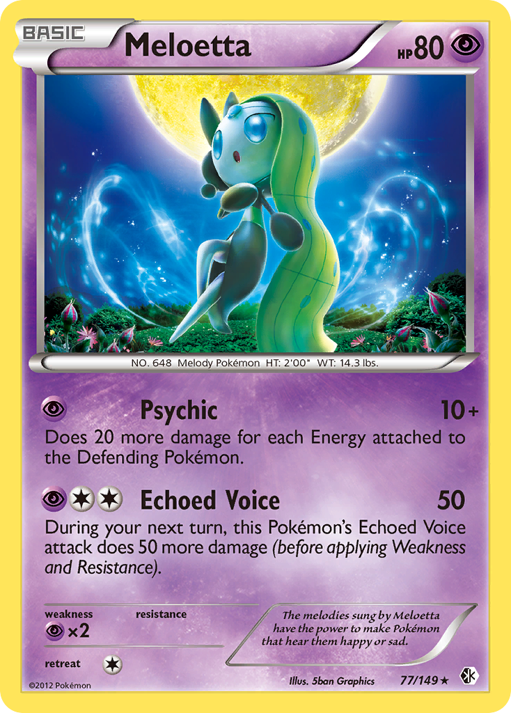 Meloetta (77/149) (Theme Deck Exclusive) [Black & White: Boundaries Crossed] | Good Games Cannington
