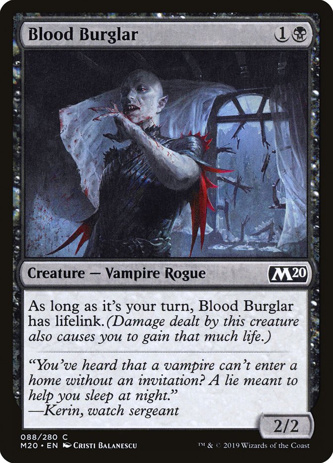 Blood Burglar [Core Set 2020] | Good Games Cannington