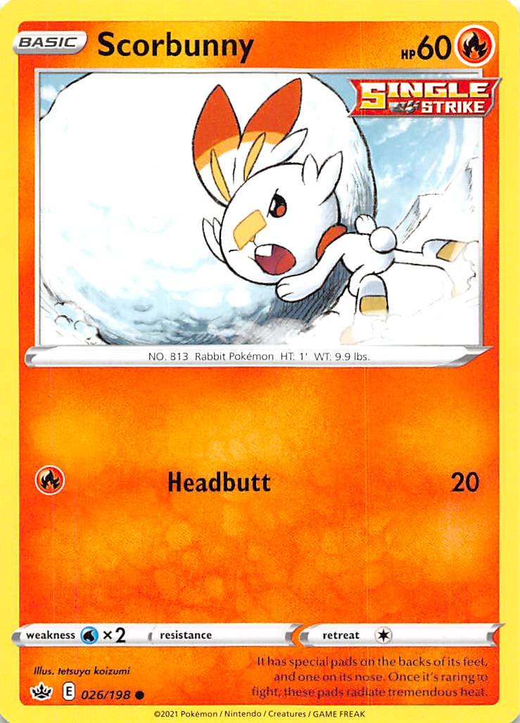 Scorbunny (026/198) [Sword & Shield: Chilling Reign] | Good Games Cannington