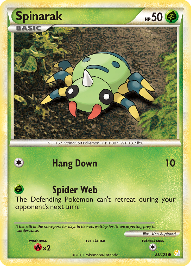 Spinarak (83/123) [HeartGold & SoulSilver: Base Set] | Good Games Cannington