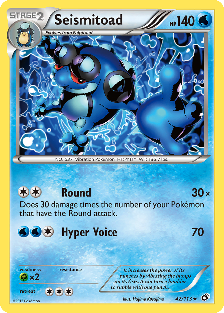 Seismitoad (42/113) [Black & White: Legendary Treasures] | Good Games Cannington