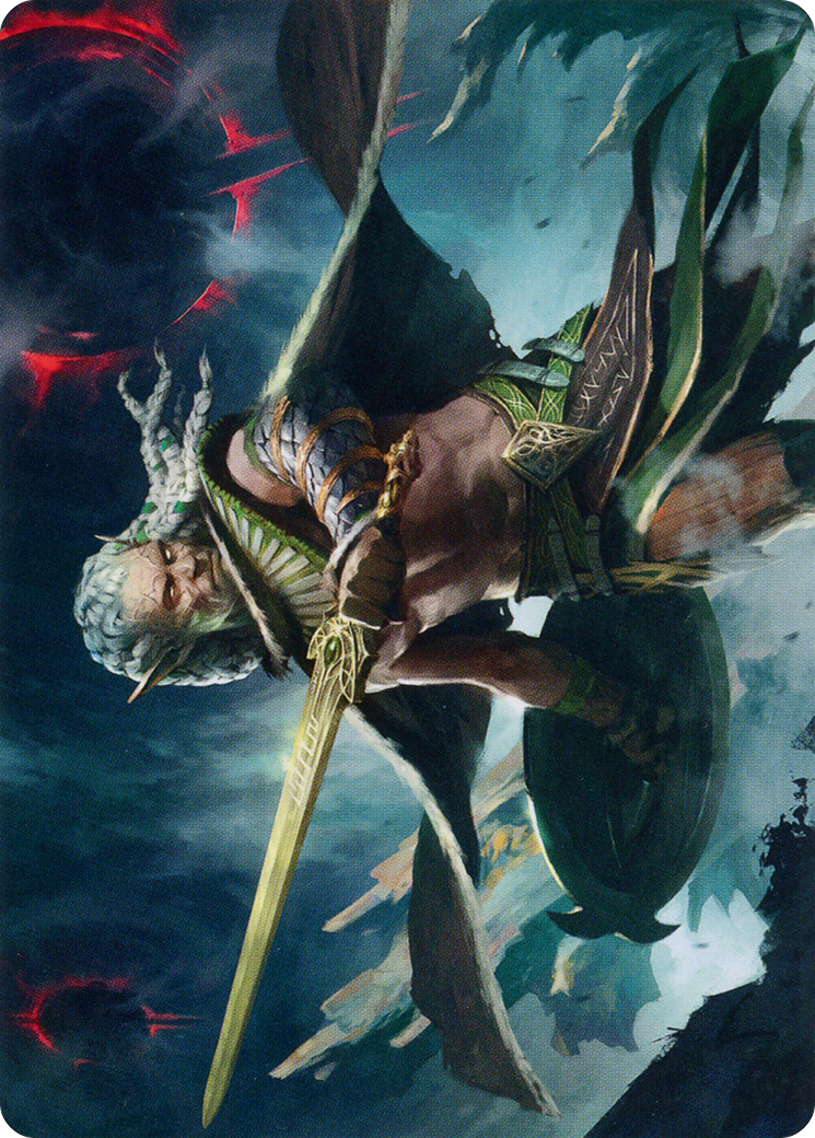 Serpent-Blade Assailant Art Card (40) [March of the Machine Art Series] | Good Games Cannington