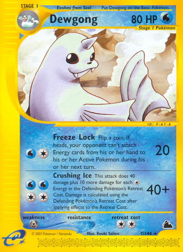 Dewgong (7/144) [Skyridge] | Good Games Cannington