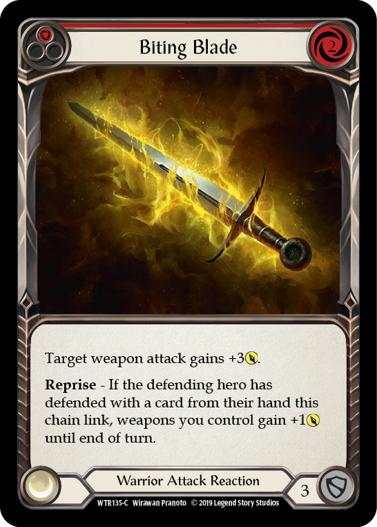 Biting Blade (Red) [WTR135-C] Alpha Print Rainbow Foil | Good Games Cannington