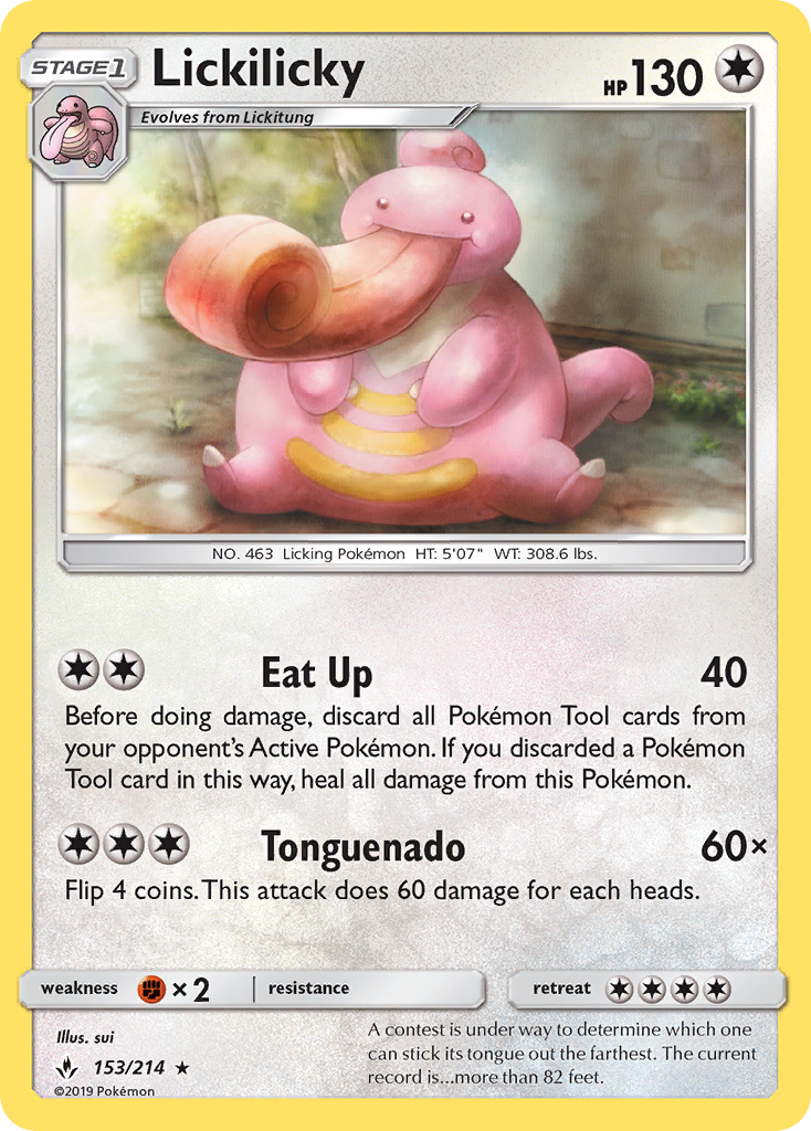 Lickilicky (153/214) [Sun & Moon: Unbroken Bonds] | Good Games Cannington
