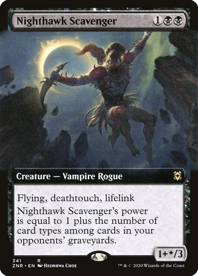 Nighthawk Scavenger (Extended Art) [Zendikar Rising] | Good Games Cannington