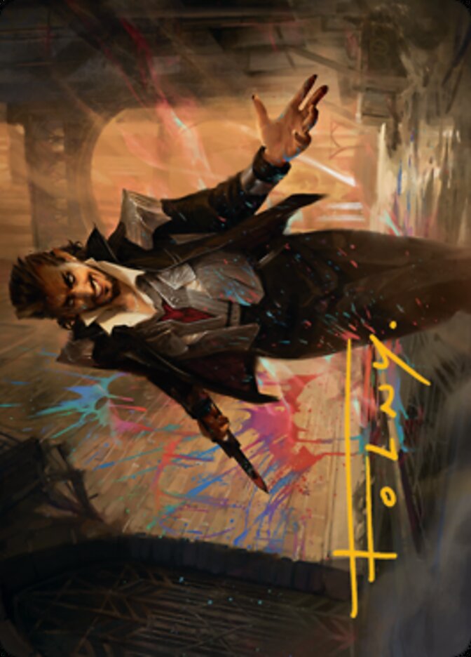 Anhelo, the Painter Art Card (Gold-Stamped Signature) [Streets of New Capenna Art Series] | Good Games Cannington