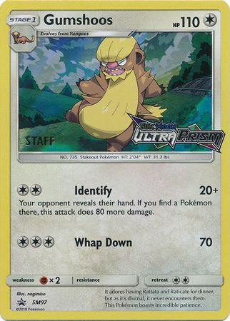 Gumshoos (SM97) (Staff Prerelease Promo) [Sun & Moon: Black Star Promos] | Good Games Cannington