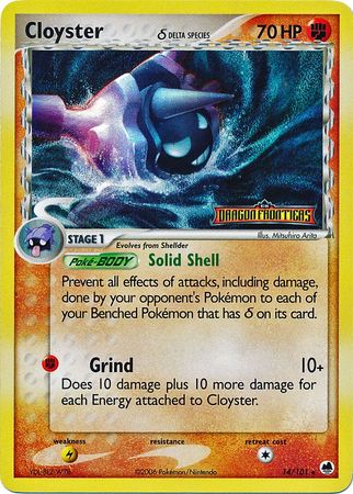 Cloyster (14/101) (Delta Species) (Stamped) [EX: Dragon Frontiers] | Good Games Cannington
