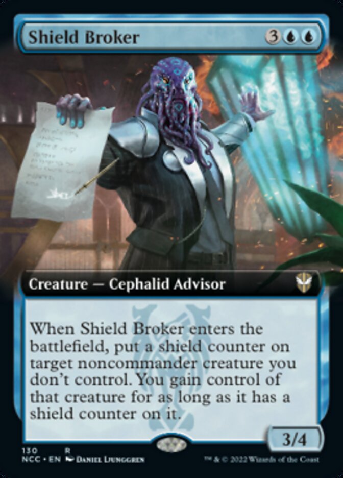 Shield Broker (Extended Art) [Streets of New Capenna Commander] | Good Games Cannington