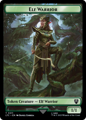 Elf Warrior // Bird Double Sided Token [The Lord of the Rings: Tales of Middle-Earth Commander Tokens] | Good Games Cannington