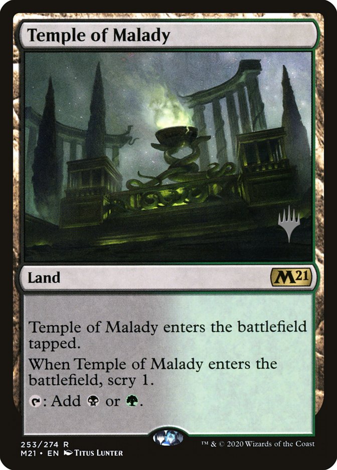 Temple of Malady (Promo Pack) [Core Set 2021 Promos] | Good Games Cannington