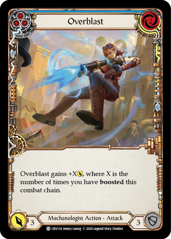 Overblast (Blue) [CRU114] 1st Edition Normal | Good Games Cannington