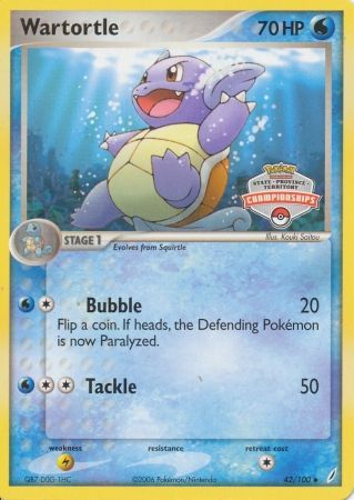 Wartortle (42/100) (States Championship Promo) [EX: Crystal Guardians] | Good Games Cannington