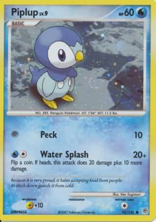 Piplup (93/130) (Cosmos Holo) [Diamond & Pearl: Base Set] | Good Games Cannington