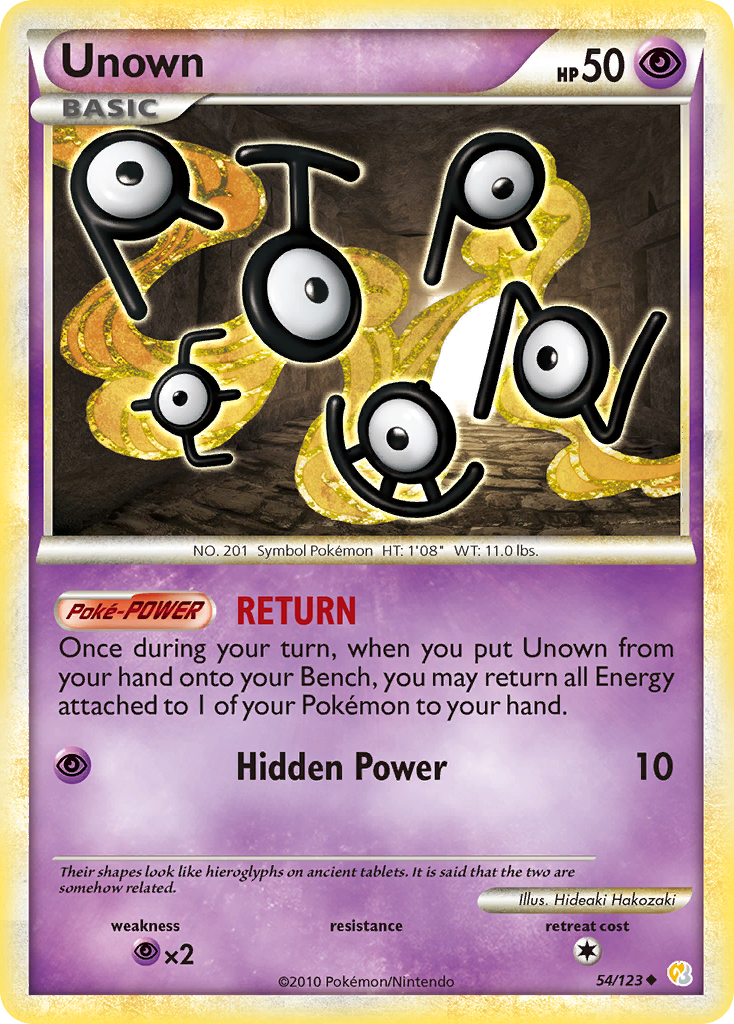 Unown (54/123) [HeartGold & SoulSilver: Base Set] | Good Games Cannington