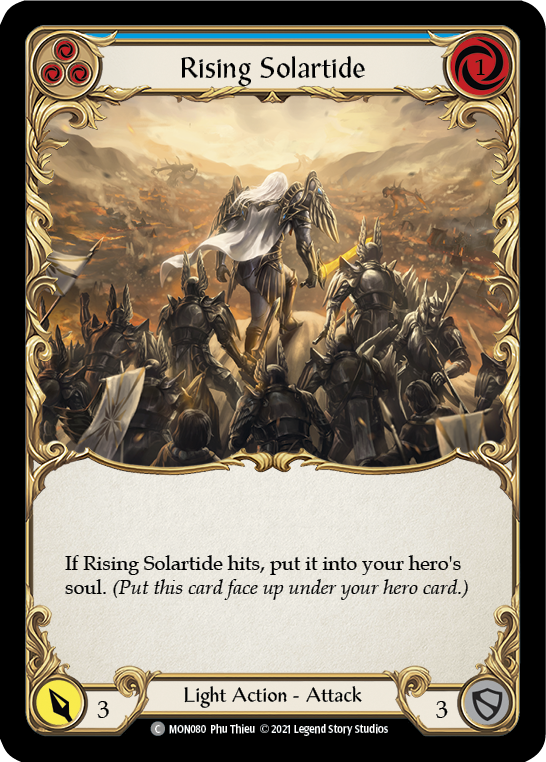 Rising Solartide (Blue) [MON080] 1st Edition Normal | Good Games Cannington