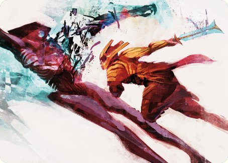 Hexgold Slash Art Card [Phyrexia: All Will Be One Art Series] | Good Games Cannington