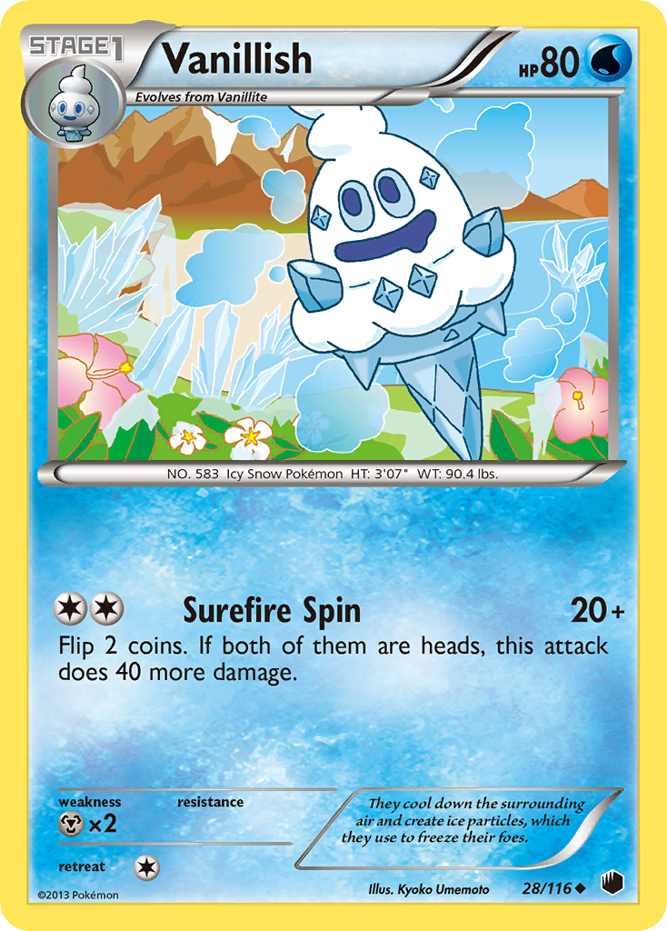 Vanillish (28/116) [Black & White: Plasma Freeze] | Good Games Cannington
