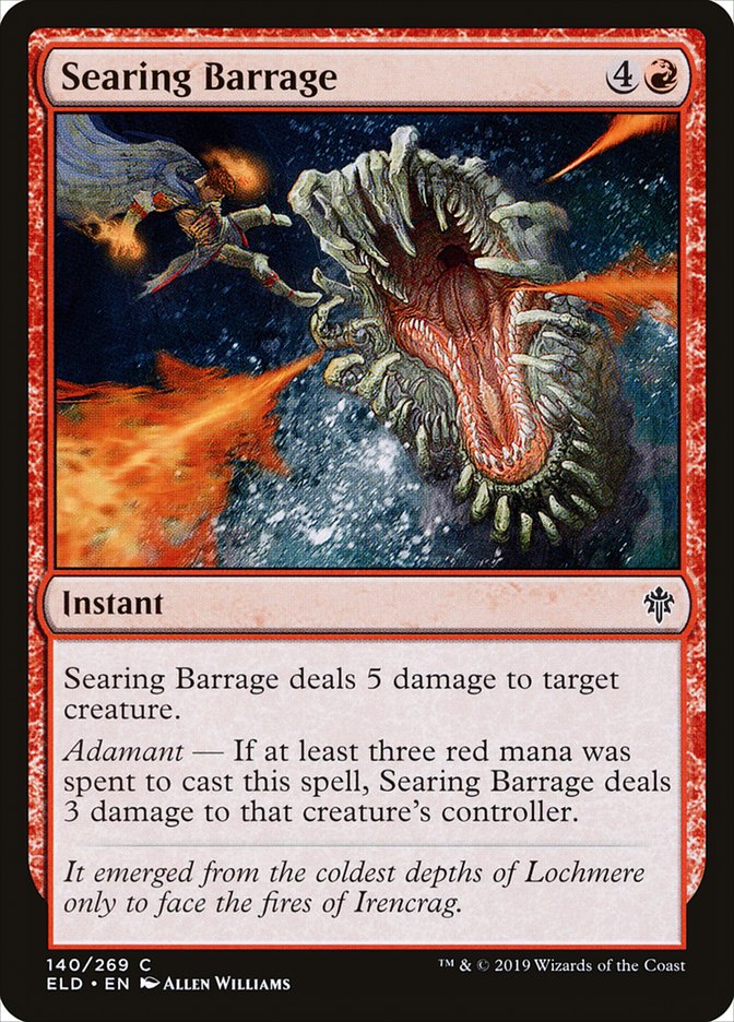 Searing Barrage [Throne of Eldraine] | Good Games Cannington