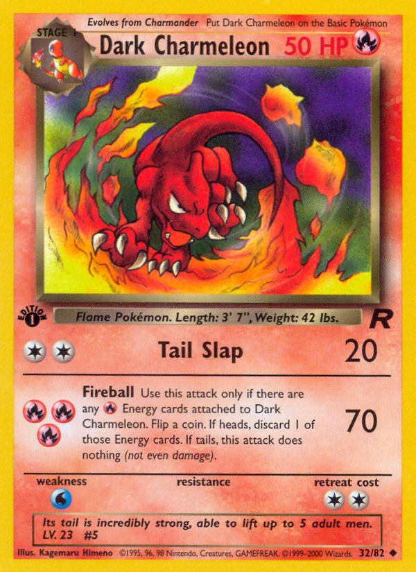 Dark Charmeleon (32/82) [Team Rocket 1st Edition] | Good Games Cannington
