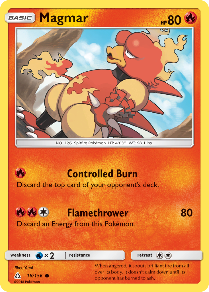 Magmar (18/156) [Sun & Moon: Ultra Prism] | Good Games Cannington
