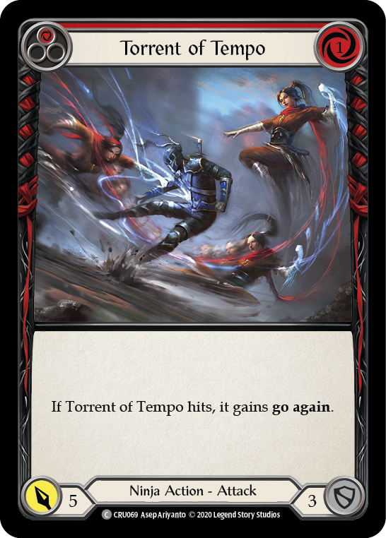 Torrent of Tempo (Red) [CRU069] 1st Edition Rainbow Foil | Good Games Cannington