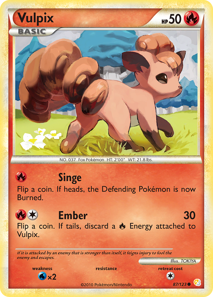 Vulpix (87/123) [HeartGold & SoulSilver: Base Set] | Good Games Cannington