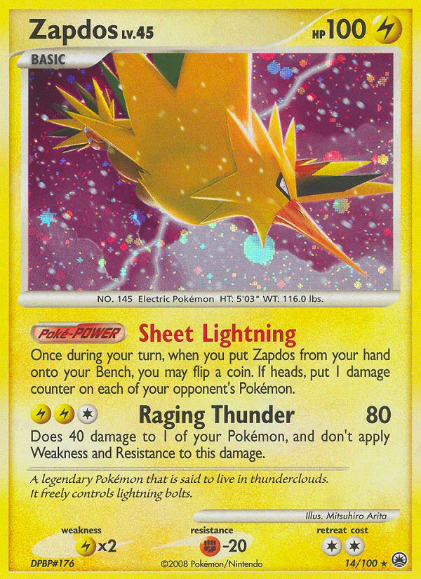 Zapdos (14/100) [Diamond & Pearl: Majestic Dawn] | Good Games Cannington
