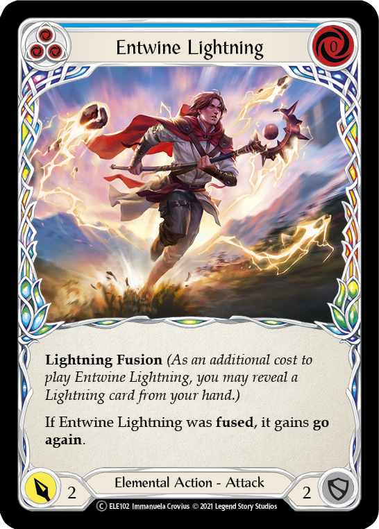Entwine Lightning (Blue) [U-ELE102] Unlimited Rainbow Foil | Good Games Cannington