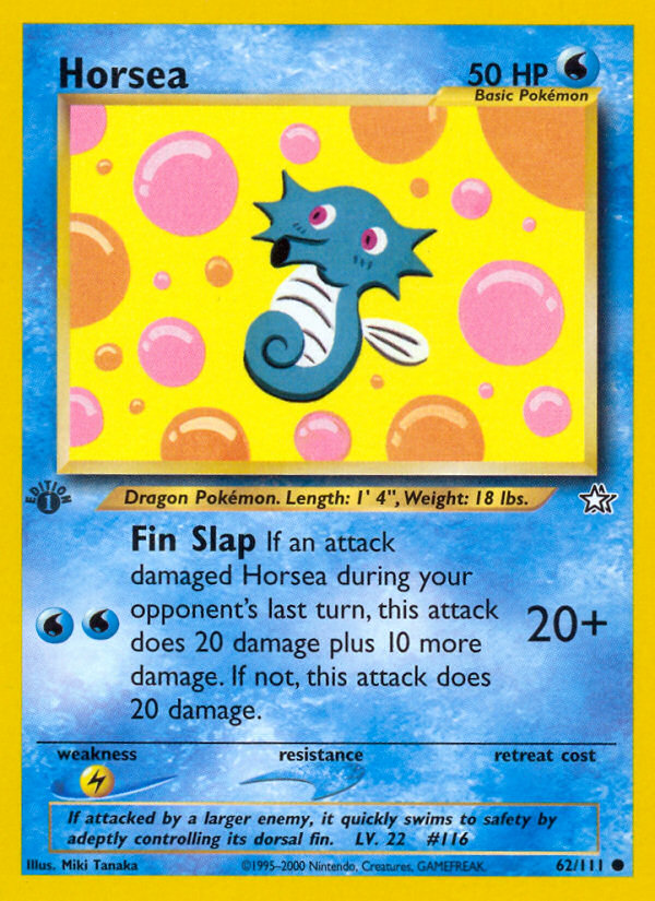 Horsea (62/111) [Neo Genesis 1st Edition] | Good Games Cannington