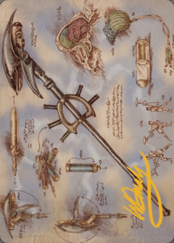 Staff of Domination Art Card (Gold-Stamped Signature) [The Brothers' War Art Series] | Good Games Cannington