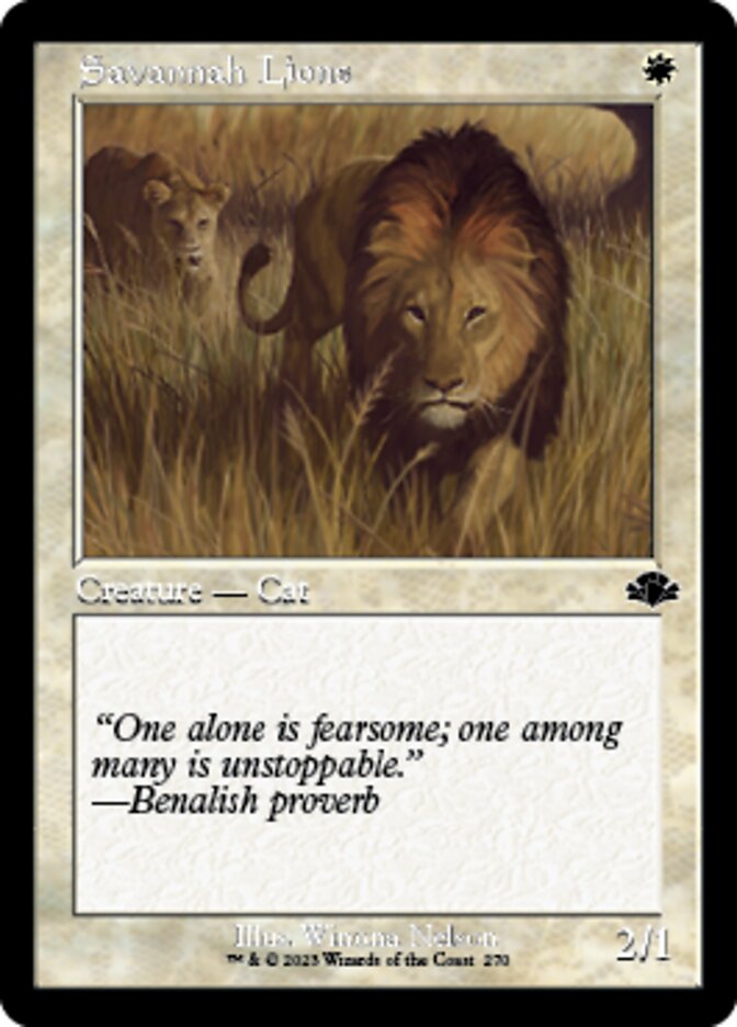 Savannah Lions (Retro) [Dominaria Remastered] | Good Games Cannington