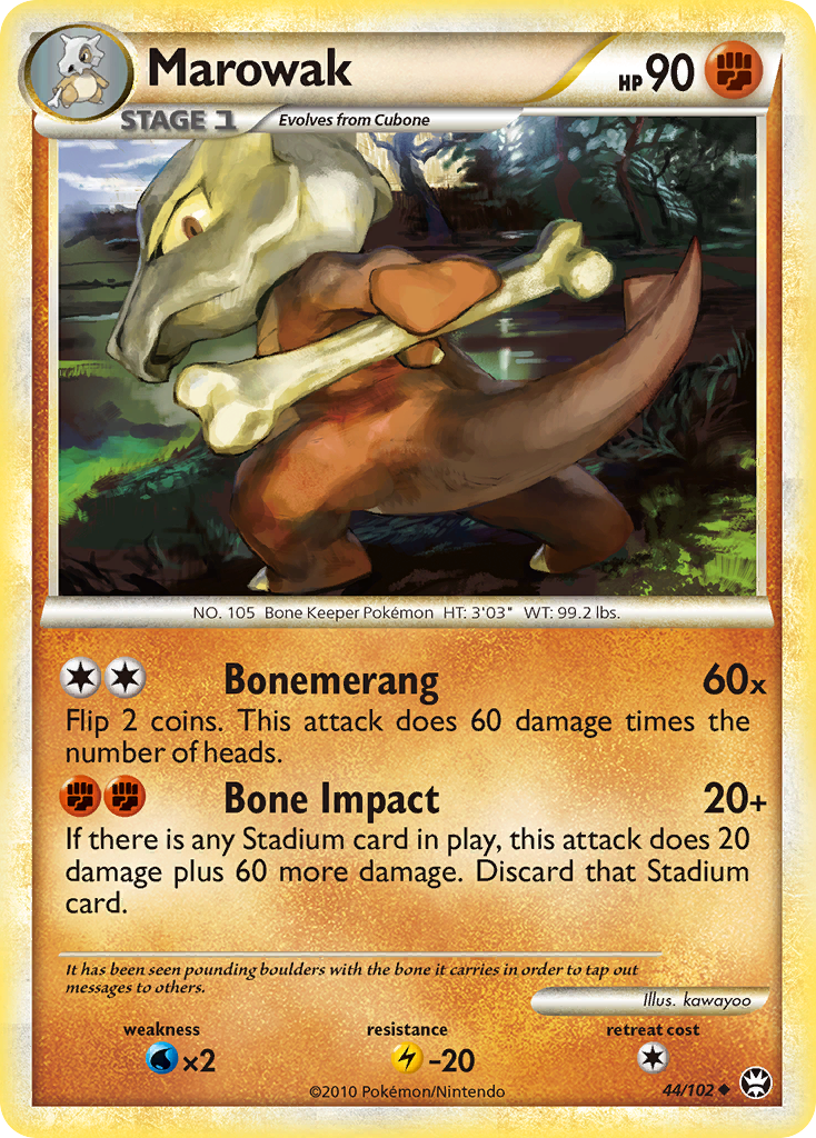 Marowak (44/102) [HeartGold & SoulSilver: Triumphant] | Good Games Cannington