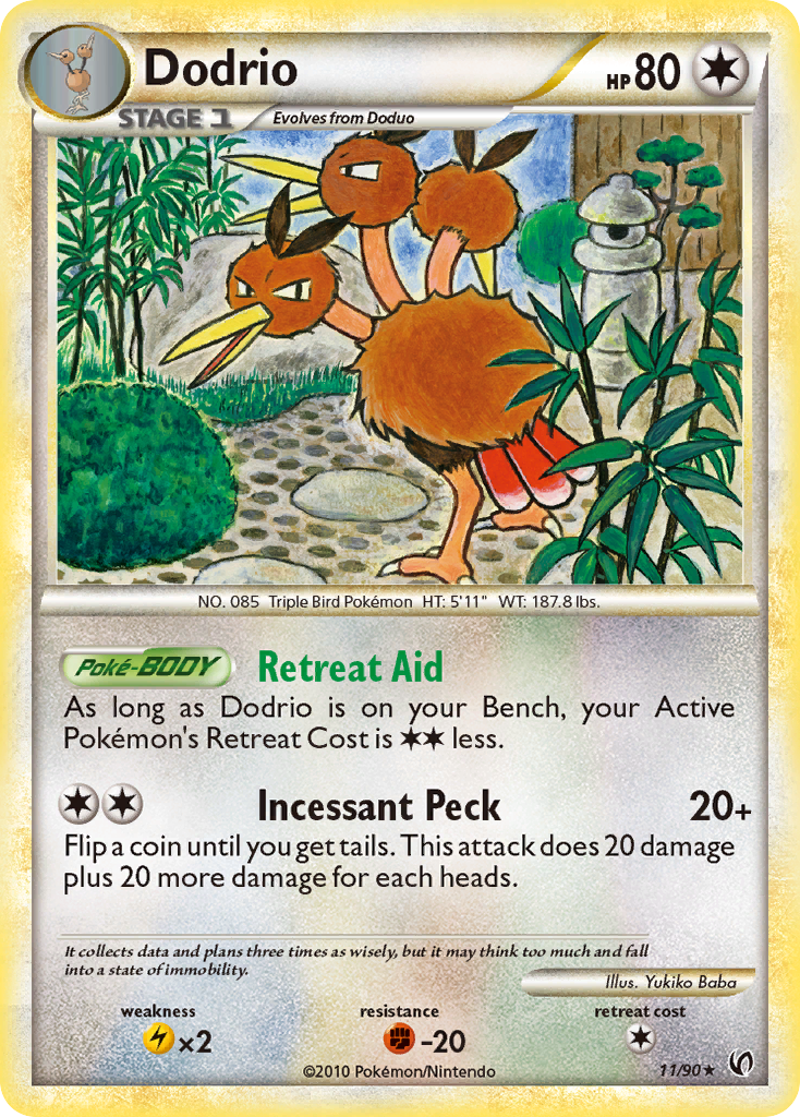 Dodrio (11/90) [HeartGold & SoulSilver: Undaunted] | Good Games Cannington