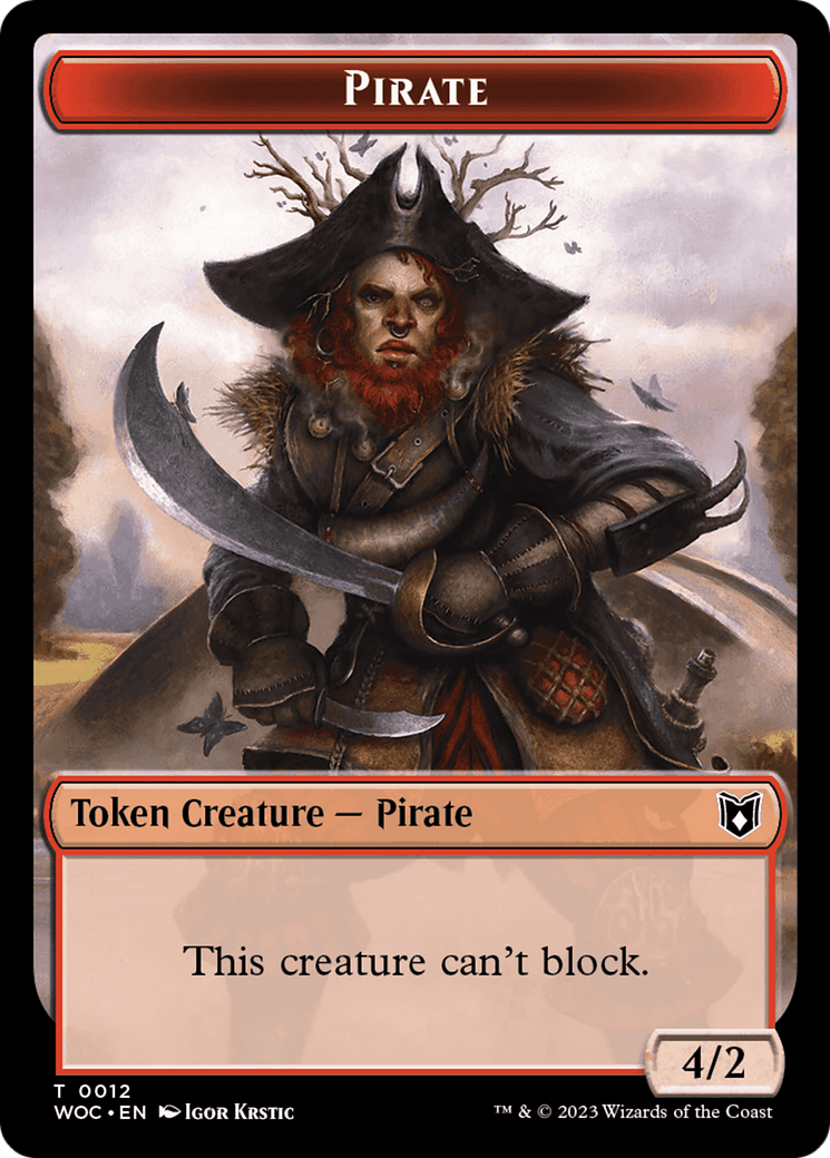 Pirate // Pegasus Double-Sided Token [Wilds of Eldraine Commander Tokens] | Good Games Cannington