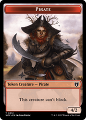 Pirate // Human Soldier Double-Sided Token [Wilds of Eldraine Commander Tokens] | Good Games Cannington