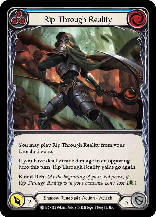 Rip Through Reality (Blue) [MON182] 1st Edition Normal | Good Games Cannington