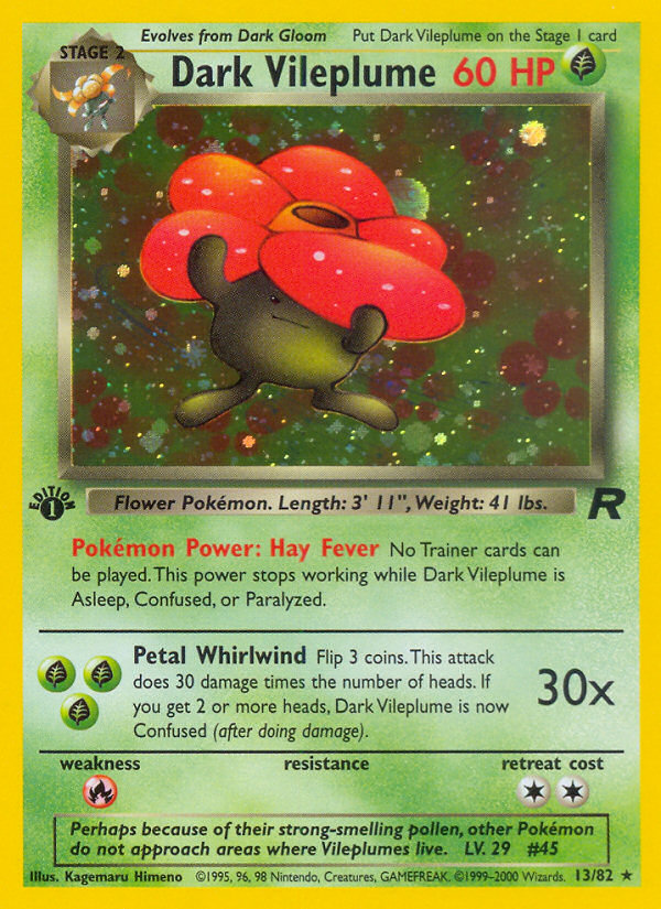 Dark Vileplume (13/82) [Team Rocket 1st Edition] | Good Games Cannington
