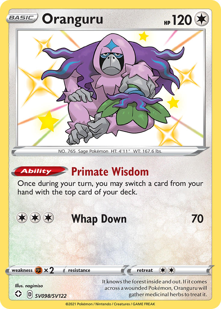 Oranguru (SV098/SV122) [Sword & Shield: Shining Fates] | Good Games Cannington