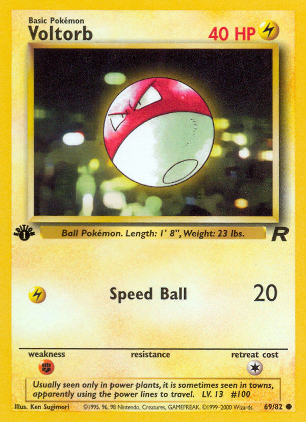 Voltorb (69/82) [Team Rocket 1st Edition] | Good Games Cannington