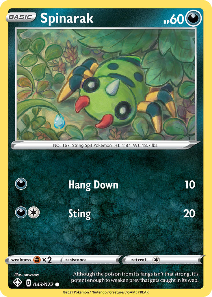 Spinarak (043/072) [Sword & Shield: Shining Fates] | Good Games Cannington