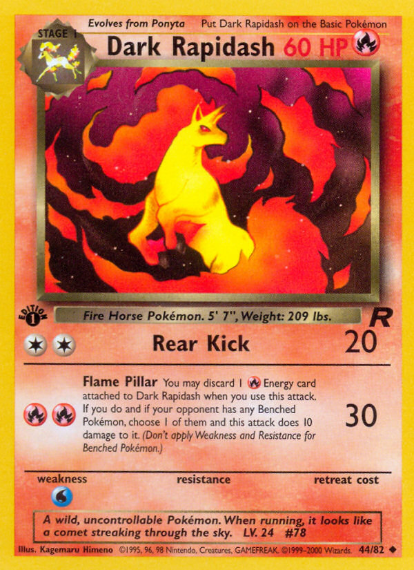 Dark Rapidash (44/82) [Team Rocket 1st Edition] | Good Games Cannington