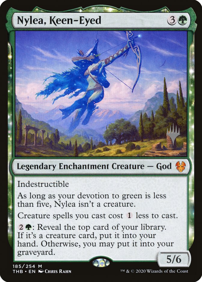 Nylea, Keen-Eyed (Promo Pack) [Theros Beyond Death Promos] | Good Games Cannington