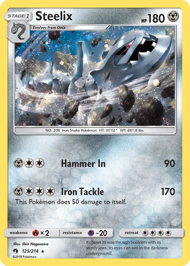 Steelix (125/214) (Cosmos Holo) [Sun & Moon: Lost Thunder] | Good Games Cannington