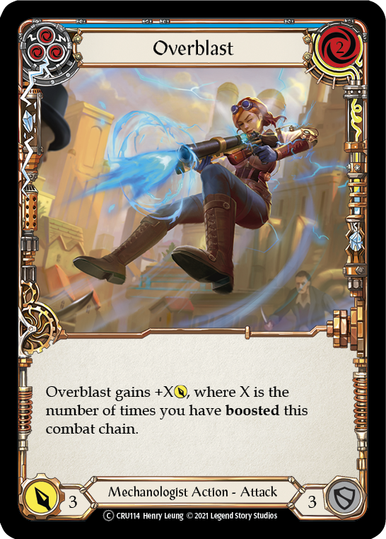 Overblast (Blue) [U-CRU114-RF] Unlimited Rainbow Foil | Good Games Cannington