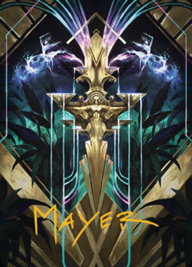 Halo Fountain Art Card (Gold-Stamped Signature) [Streets of New Capenna Art Series] | Good Games Cannington